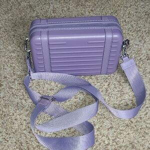 Stylish Purple Hard Case Crossbody Bag